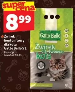 Żwirek bentonitowy dla kota