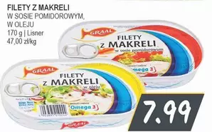 Omega - FILETY Z MAKRELI W SOSIE POMIDOROWYM, W OLEJU