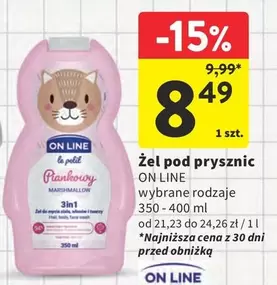 On Line - Żel pod prysznic Piankowy Marshmallow