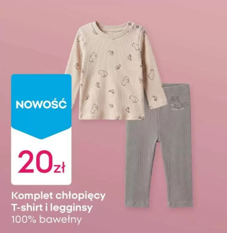 T-Shirt - Komplet chłopięcy T-shirt i legginsy