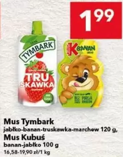 Mus Tymbark jabłko-banan-truskawka-marchew, Mus Kubuś banan-jabłko