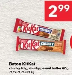 Baton KitKat chunky, chunky peanut butter