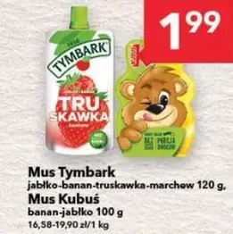 Mus Tymbark jabłko-banan-truskawka-marchew, Mus Kubuś banan-jabłko