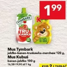 Mus Tymbark jabłko-banan-truskawka-marchew, Mus Kubuś banan-jabłko