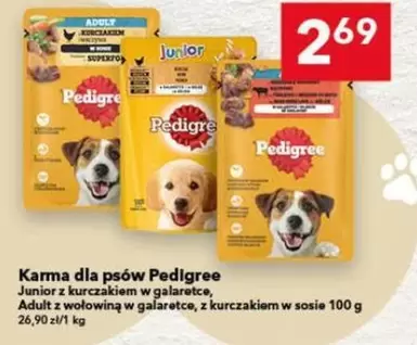 Karma dla psów Junior z kurczakiem w galaretce, Adult z wołowiną w galaretce, z kurczakiem w sosie