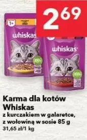 Karma dla kotów z kurczakiem w galaretce, z wołowiną w sosie