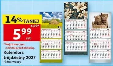 Kalendarz tr
ozdzielny 2027