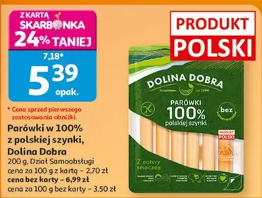 Parówki w 100% z polskiej szynki