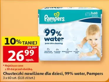 Pampers - Chusteczki nawilżane dla dzieci, 99% water