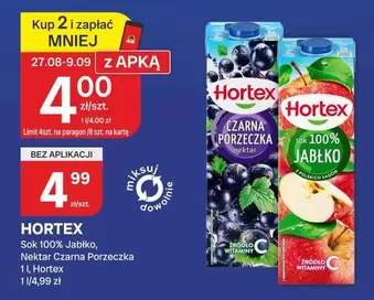 Sok 100% Jabłko, Nektar Czarna Porzeczka