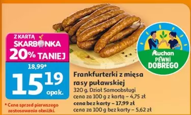 Frankfurterki z mięsa rasy puławskiej