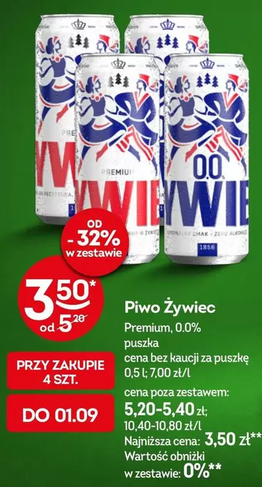 Piwo Żywiec Premium, 0.0% puszkach