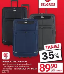 WALIZKA TEKSTYLNA 50 L