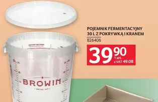 POJEMNIK FERMENTACYJNY 30 L Z POKRYWKĄ I KRANEM 826406