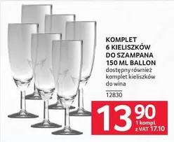 KOMPLET 6 KIELISZKÓW DO SZAMPANA 150 ML BALLON