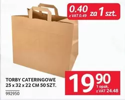 TORBY CATERINGOWE 25 x 32 x 22 CM 50 SZT. 992950
