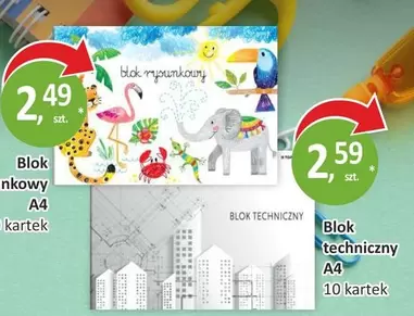 Blok rysunkowy A4 kartek, Blok techniczny A4 10 kartek