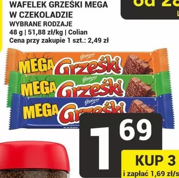 Mega - WAFELEK GRZESKI MEGA W CZEKOLADZIE