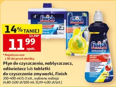Płyn do czyszczenia, nabłyszczacz, odświeżacz lub tabletki do czyszczenia zmywarki
