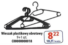 Wieszak plastikowy obrotowy 9+1 szt. C00000000018