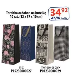 Mix - Torebka ozdobna na butelkę 10 szt. (12 x 37 x 10 cm)