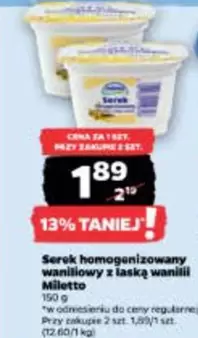 Serek homogenizowany waniliowy z laską wanilii