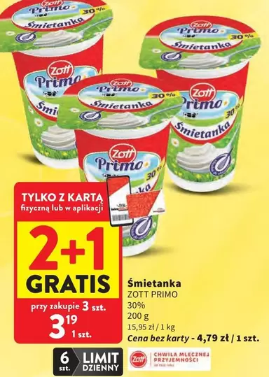 Śmietanka Zott Primo