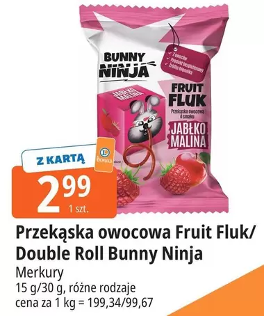 Ninja - Przekąska owocowa Fruit Fluk/ Double Roll Bunny
