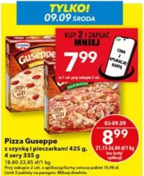 Pizza z szynką i pieczarkami