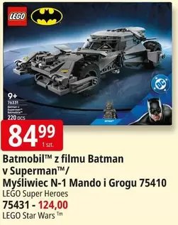 Lego - Batmobil z filmu Batman v Superman / Myśliwiec N-1 Mando i Grogu 75410