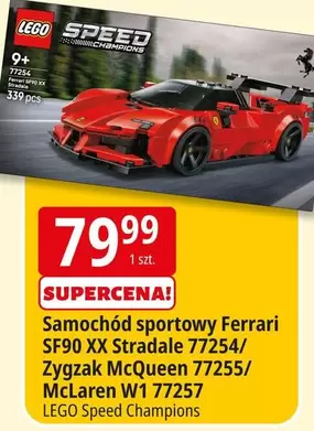 Lego - Samochód sportowy Ferrari SF90 XX Stradale 77254/ Zygzak McQueen 77255/ McLaren W1 77257