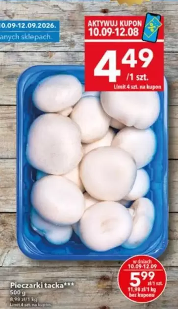 Pieczarki tacka