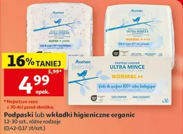 De - Podpaski lub wkladki higieniczne organic