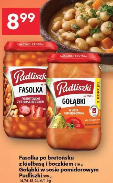 Fasolka po bretonsku z kiełbasą i boczkiem, Gołąbki w sosie pomidorowym
