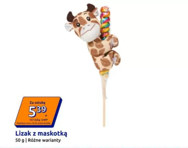 Lizak z maskotką