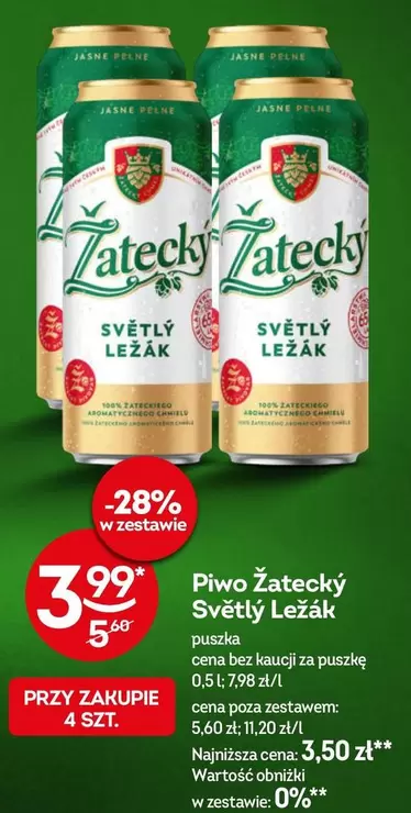 Piwo Zatecky Svetly Lezak