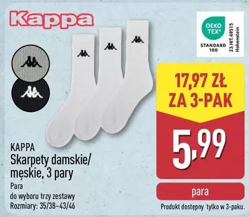 Kappa - Skarpety damskie/męskie, 3 pary