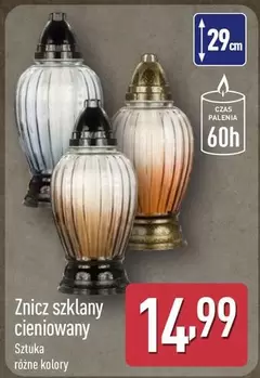 Znicz szklany cieniowany