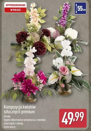 Kompozycja kwiatów sztucznych premium