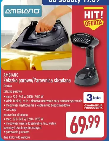 Żelazko parowe/Parownica składana