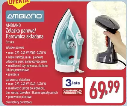 Żelazko parowe/Parownica składana
