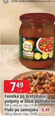 Fasolka po bretońsku/ pulpetyp w sosie pomidorowym