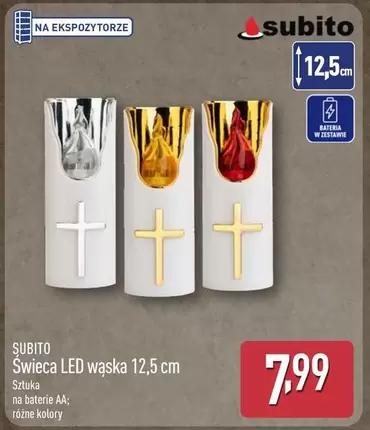 Świeca LED wąska