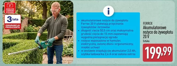 Mm - Akumulatorowe nożyce do żywopłotu