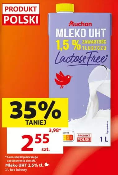 De - MLEKO UHT 1,5 % tłuszczu LactoseFree