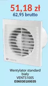 WENTYLATOR standard biały VENTS100S E06030100035