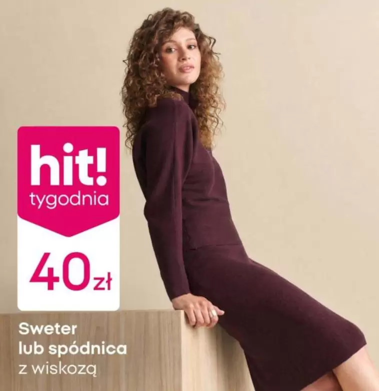 Sweter lub spódnica z wiskozą