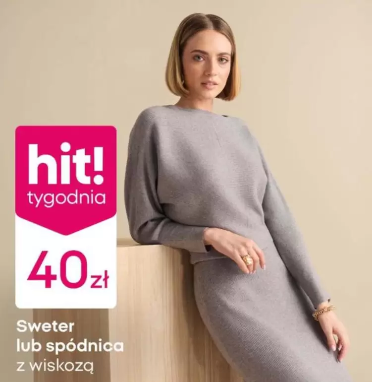 Sweter lub spódnica z wiskozą