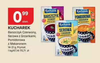 Barszcz Czerwony, Serowa z Grzankami, Pomidorowa z Makaronem