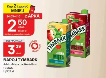 NAPÓJ TYMBARK Jabłko-Mięta, Jabłko-Wiśnia
